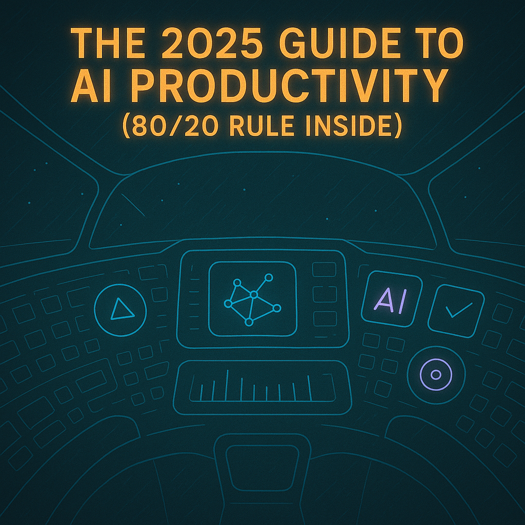AI productivity 80/20 tools illustration