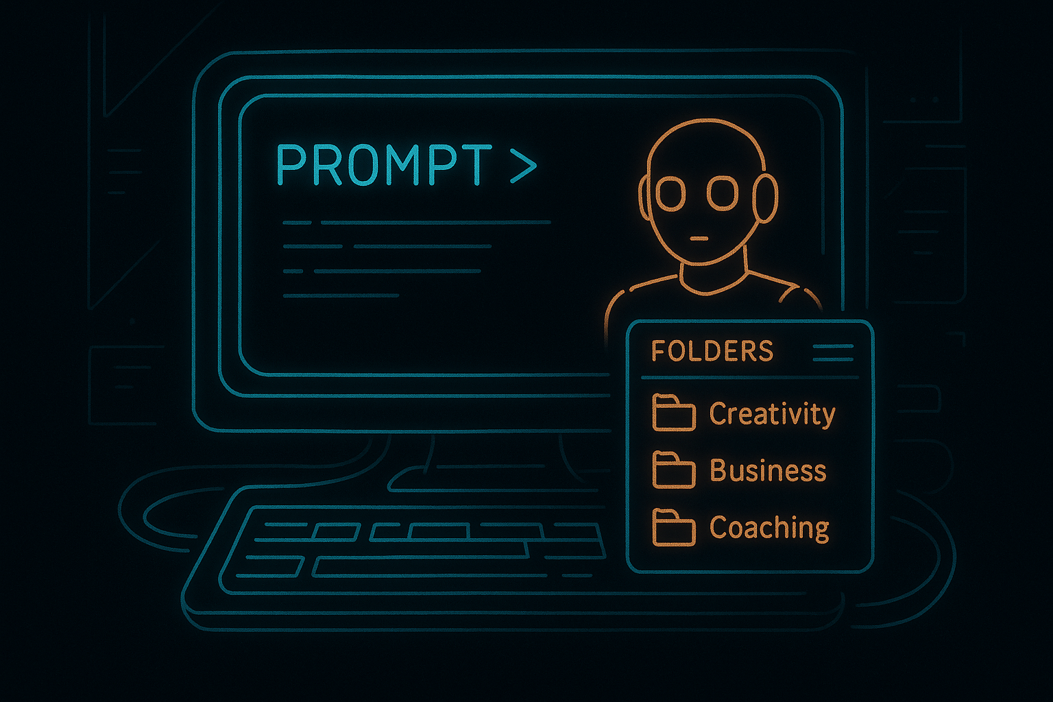 Stylized blog redesign featuring AI tools, MDX, and neon colors